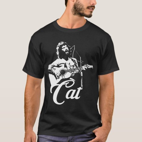 Cat Stevens _ White Stencil Essential T_Shirt