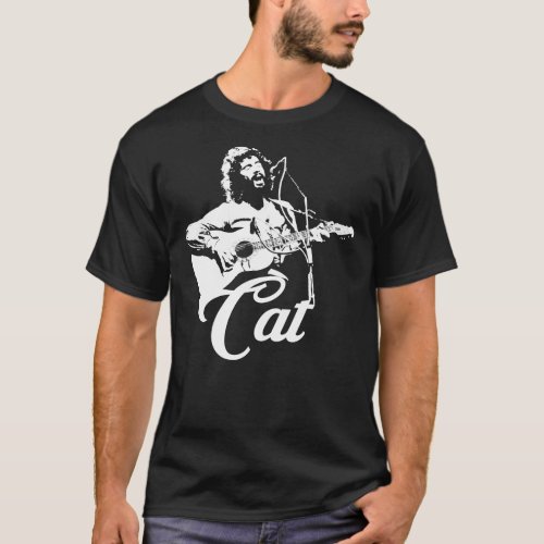 Cat Stevens _ White Stencil Essential T_Shirt