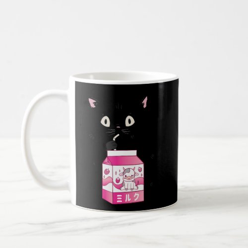 Cat Strawberry Milk Kawaii Cow And Kitten Coffee Mug