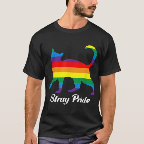 Cat Stray Pride LGBT  T_Shirt