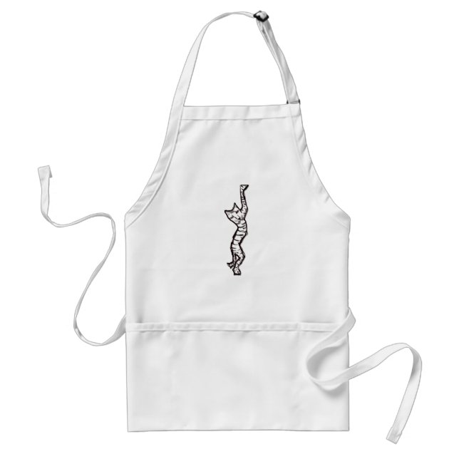 Cat Stretch! Adult Apron (Front)