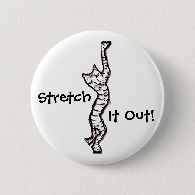 Cat Stretch! Button (Front)