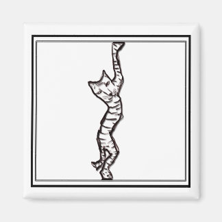 Cat Stretch Doodlenut by Cussdum Designs Magnet