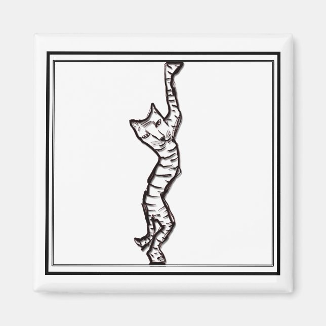 Cat Stretch Doodlenut by Cussdum Designs Magnet (Front)