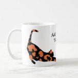 Cat Stretch Mug - Orange Leopard Print at Zazzle