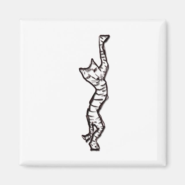 Cat Stretch (no frame) by Cussdum Designs Magnet (Front)