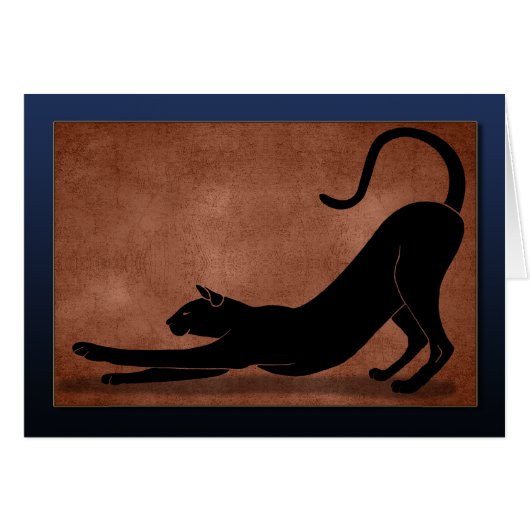 Cat Stretching - Blue Cards (Front Horizontal)