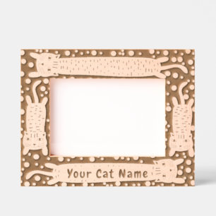 Cat Stretching Engraved Frames