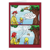 Cat Stuck In Tree Cartoon (Front)