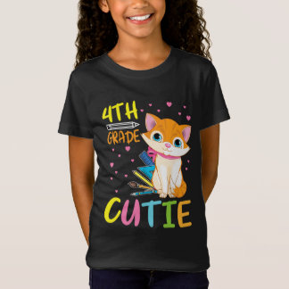 Cat Student Senior 4th Grade Cutie T-Shirt