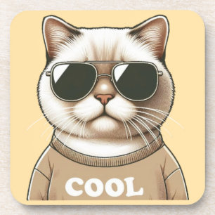 Cat style beverage coaster