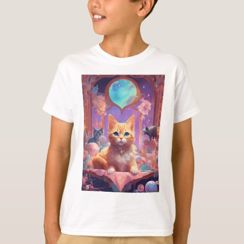 cat style kids Fansion  T_Shirt