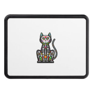 Cat Sugar Skull Mexico Calavera Dia De Los Muertos Hitch Cover