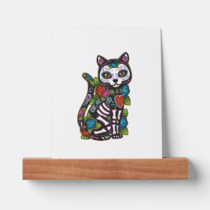 Cat Sugar Skull Mexico Calavera Dia De Los Muertos Picture Ledge
