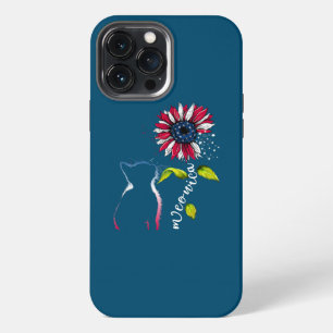 Cat Sunflower 4th Of July Meowica Merica USA iPhone 13 Pro Max Case