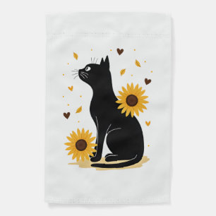 Cat Sunflower Christmas Tree Sun Flower Cat Lover Garden Flag