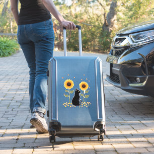 Cat Sunflower Christmas Tree Sun Flower Cat Lover Sticker