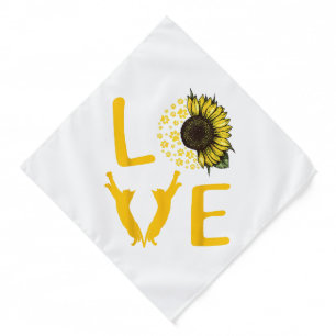 Cat Sunflower Gifts For Cat Lovers Cat Mom Bandana