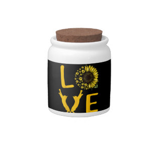 Cat Sunflower Gifts For Cat Lovers, Cat Mom Candy Jar