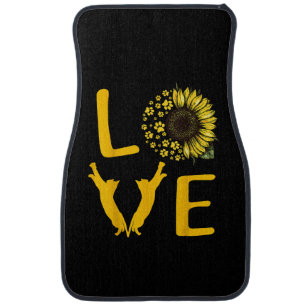 Cat Sunflower Gifts For Cat Lovers, Cat Mom Car Floor Mat