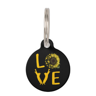 Cat Sunflower Gifts For Cat Lovers, Cat Mom Pet ID Tag