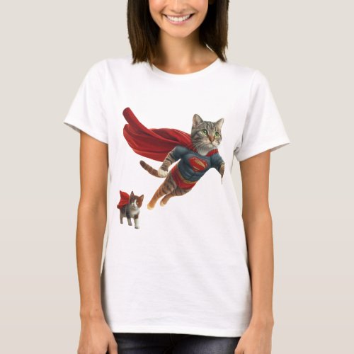 Cat Superhero Agility Strength Sidekick T_Shirt