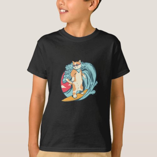 Cat Surfing T_Shirt