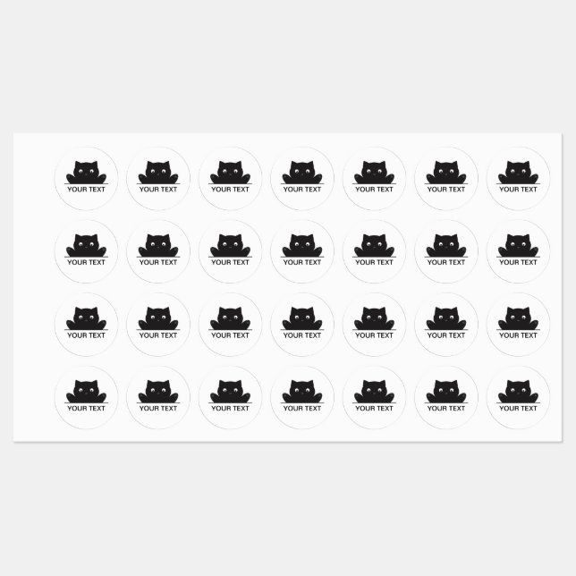 CAT SURPRISED KIDS' LABELS (Sheet)