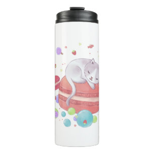 Cat & Sweets Illustration Thermal Tumbler