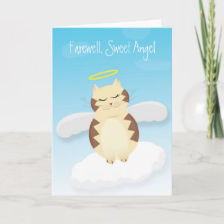 Cat Sympathy Card - Farewell, Sweet Angel