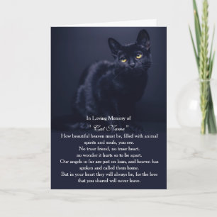 Cat Sympathy Card Personalized photo Pet Memorial