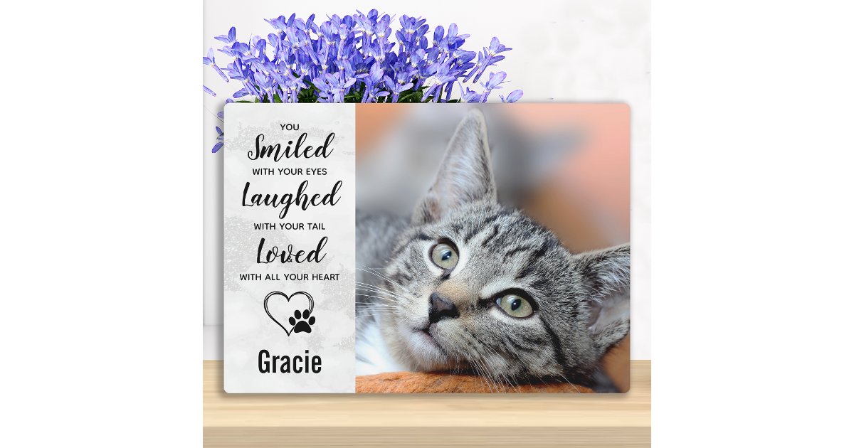 Cat Sympathy Keepsake Pet Memorial Plaque | Zazzle