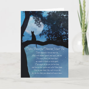 Cat Sympathy with Spiritual Poem Card