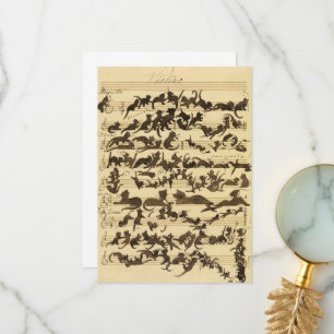 Cat Symphony by Moritz von Schwind Thank You Card
