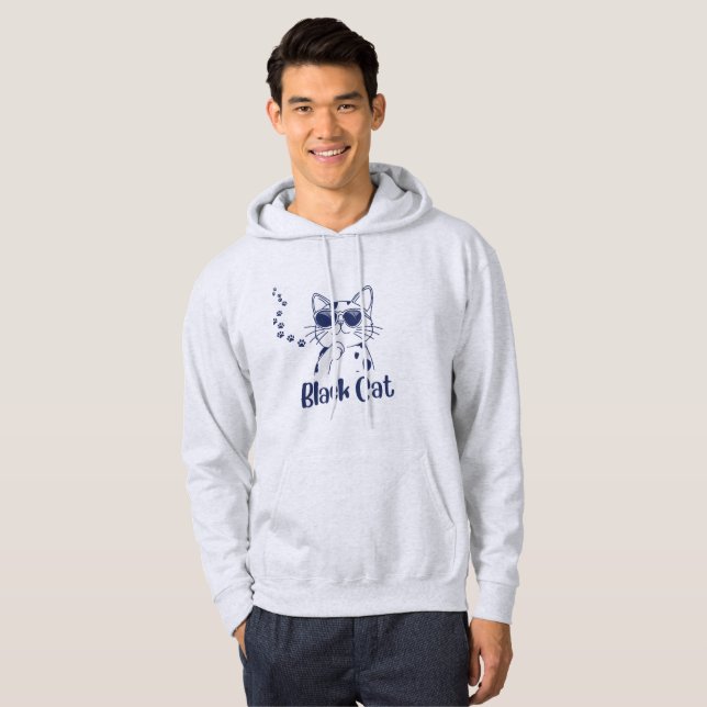 Cat T-Shirt Hoodie (Front Full)