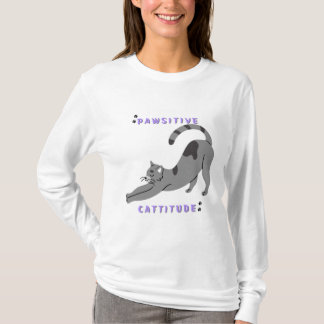 Cat T-shirt (Pawsitive Cattitude T-shirt design)