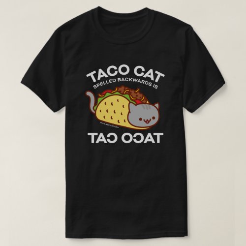 Cat T_Shirt _ TACO CAT Spelled Backwards is