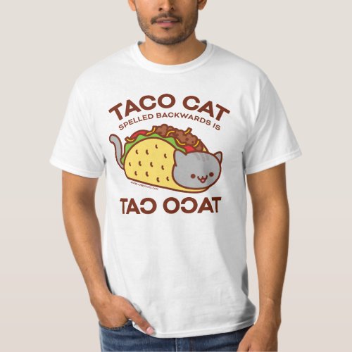 Cat T_Shirt _ TACO CAT Spelled Backwards isâ