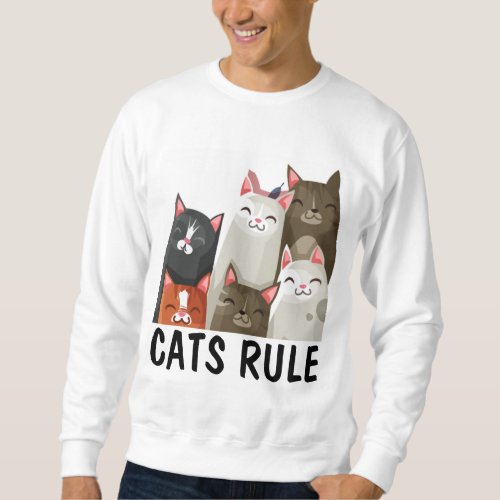 CAT T_SHIRTS CATS RULE SWEATSHIRT