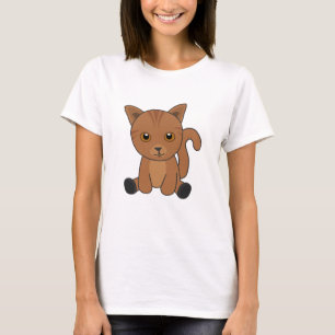 Cat Tabby Cute Cats Fur Nose Kittens T-Shirt