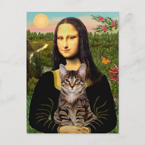 CAT Tabby _ Mona Lisa Postcard