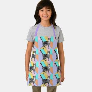 Cat Tabby Pattern Pastel Cats Girls Childs Apron