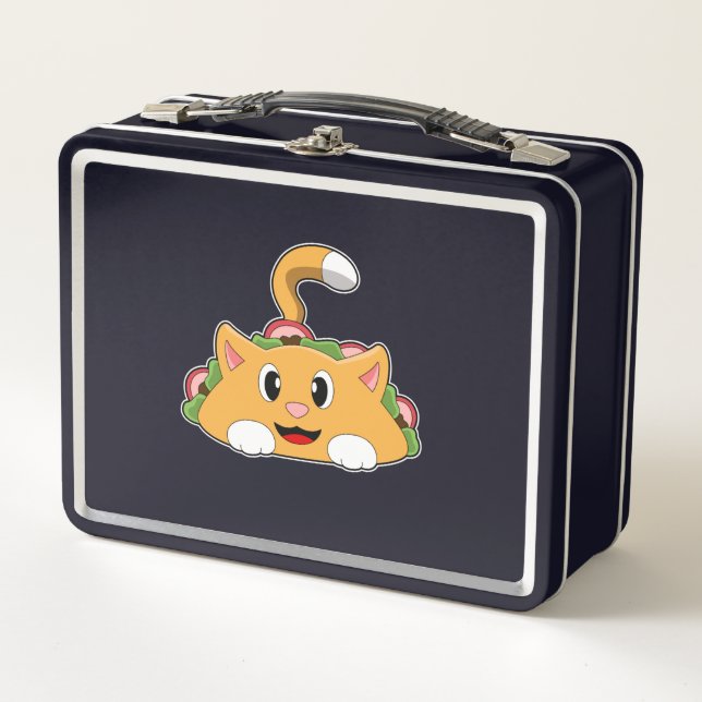 Cat Taco Metal Lunch Box (Front)