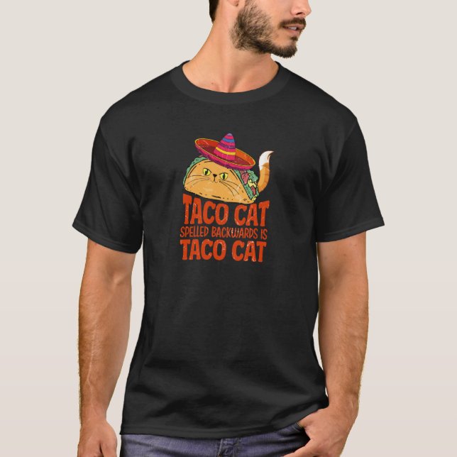 Cat & Taco Mexican FoodCat National Taco Day T-Shirt (Front)