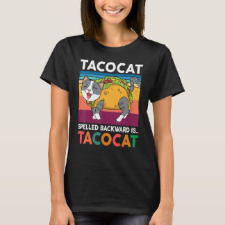 Cat Taco  Women Men Kids Cute Spelled Backward Tac T-Shirt