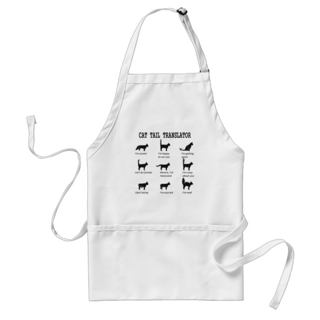 CAT TAIL TRANSLATOR ADULT APRON (Front)
