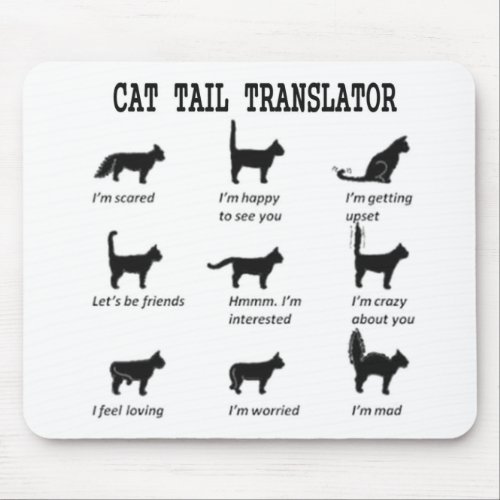 CAT TAIL TRANSLATOR MOUSE PAD