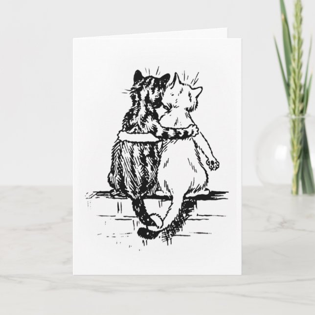 Cat Tails Card by Louis Wain (Front)