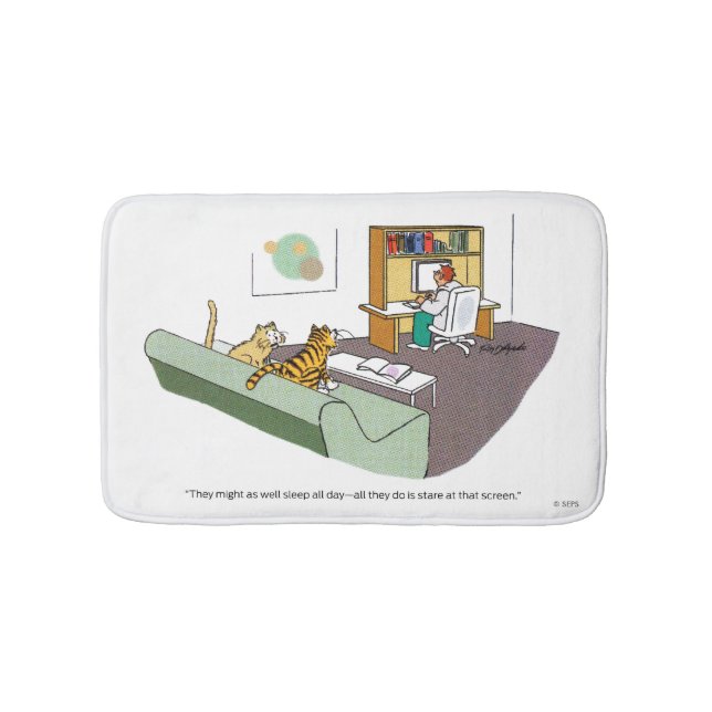 Cat Talk Bath Mat (Front)