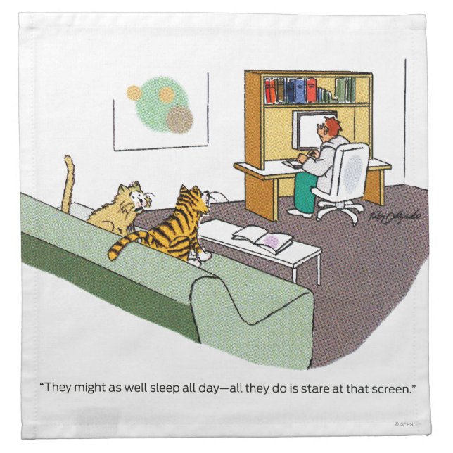 Cat Talk Cloth Napkin (Front)